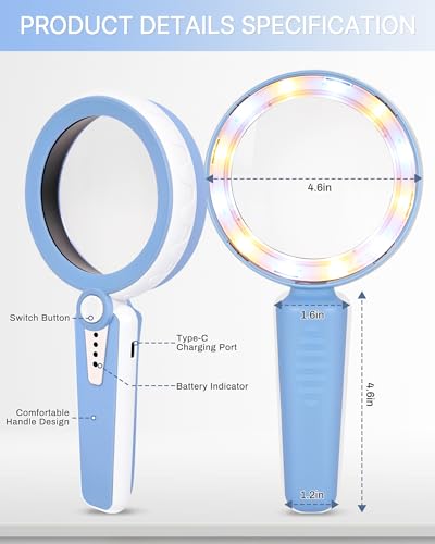 45X Magnifying Glass with Light