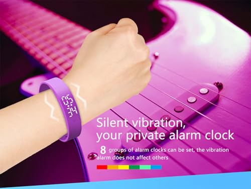 Vibrating Alarm Wristband 8 Sets of Alarms Wristband Alarm Bands Clock Watches 45