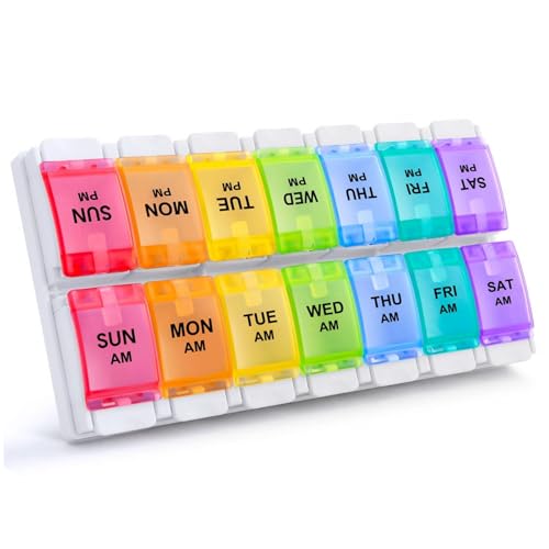 AM PM Weekly 7 Day Pill Organizer