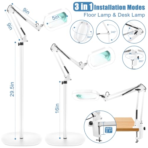 Magnifying Glass with Light and Stand