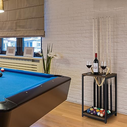 Pool Cue Holder Pool Stick Holder Pool Cue Stick Rack Wood Floor Stand Billiard Stick Holder Pool for Billiard Room Club