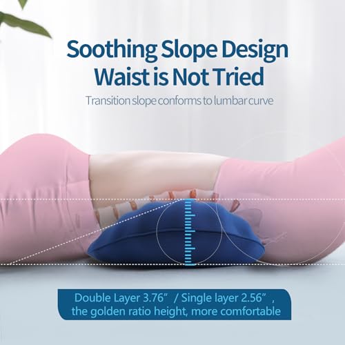 Adjustable Lumbar Support Pillow for Sleeping Memory Foam Back Support Pillow for Lower Back Pain Relief
