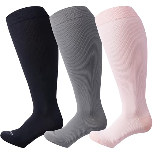 Plus Size Compression Socks for Women Men Wide Calf Extra Large 15