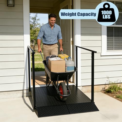 Wheelchair Ramp with Handrails