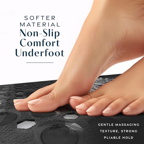 39"x16" Power Grip Non Slip Bathtub Shower Mat