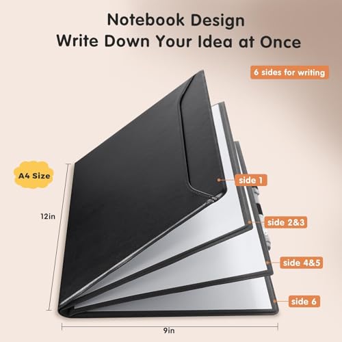 6 Sides Portable White Board 12x9 inch
