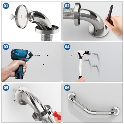 V Shape Shower Grab Bars Anti Bathroom Slip Grab Bar