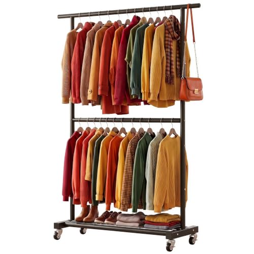 Double Rod Clothing Garment Rack
