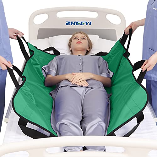 Positioning Bed Pad with Reinforced Handles Patient Transfer Sheet Aid Assistant for Body Lifting