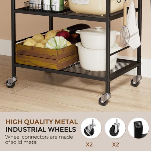 Metal Storage Rack with Industrial Wheels