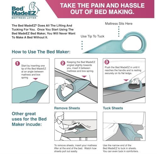 Bed Maker and Mattress Lifter Tool Helps Lift and Hold The Mattress