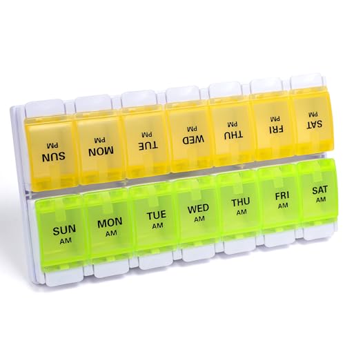AM PM Weekly 7 Day Pill Organizer