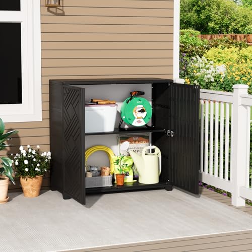 Outdoor Indoor Storage Cabinet Resin Cabinet Waterproof White