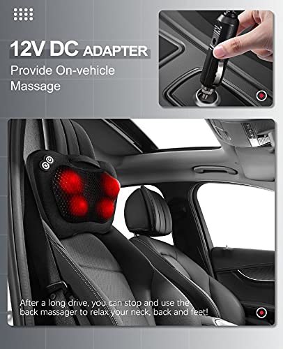 Shiatsu Back Massager with Heat for Pain Relief