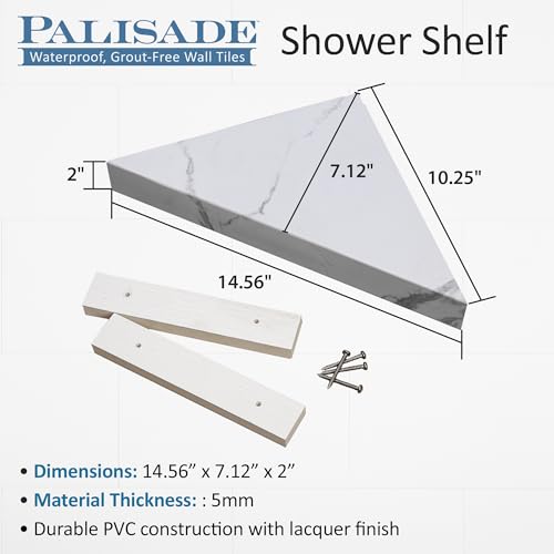 Vinyl Waterproof Corner Shower Shelf