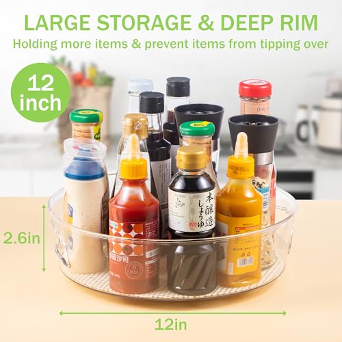 Lazy Susan Organizer for Cabinet with Handle