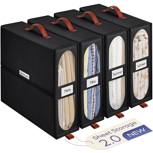 Bed Sheet Organizer Storage Boxes