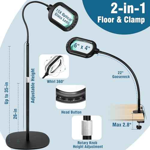 Gooseneck Magnifying Floor Lamp