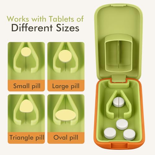 Pill Cutter Sharp & Durable Silicone Pill Splitter