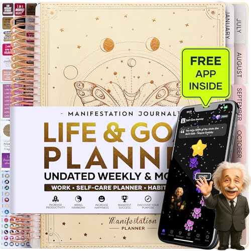 Life Planner Deluxe Undated Planner Weekly and Monthly Manifestiing Journal