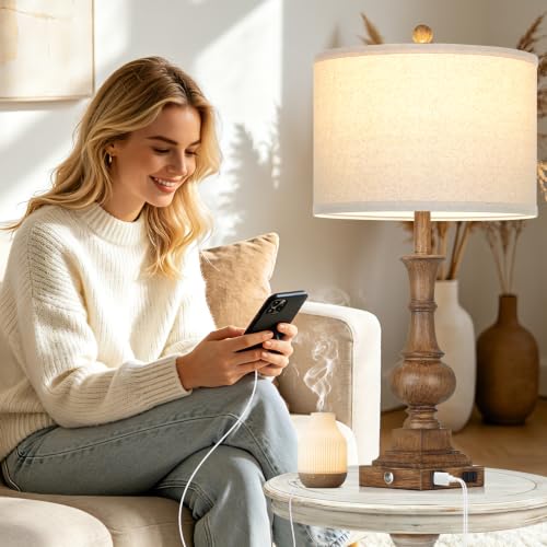 Rustic Table Lamps Set of 2