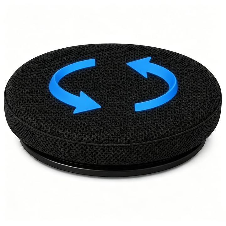 iGelComfort Deluxe Gel Swivel Seat Cushion with Supportive Memory Foam 360 Degrees Rotating Seat Cushion for Home