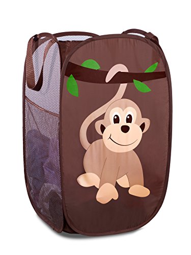 Collapsible Mesh Pop Up Hamper with Side Pocket
