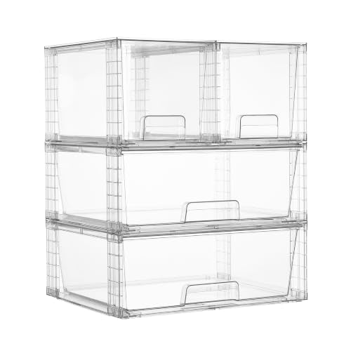 Easily Assemble Clear Storage Dawers Set