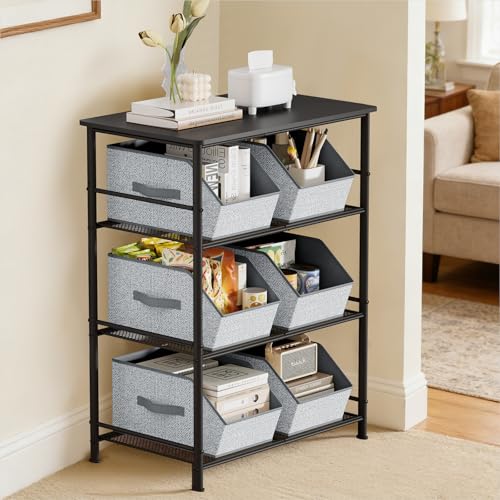 Fabric Closet Storage Cubes Square Storage Bins with Dual Handles