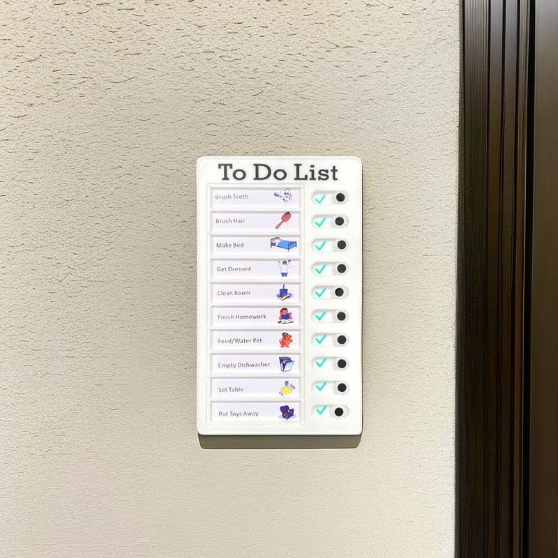 2 Pcs Chore Chart for Adults to do List My Chores Checklist Task Board Sliding Routine Chart for Kids
