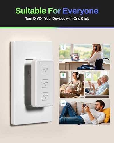 Mini Wireless Remote Control Outlet Switch Power Plug in for Household Appliances
