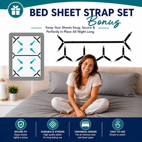 Split King Gap Filler for Adjustable Bed with Fitted Sheet