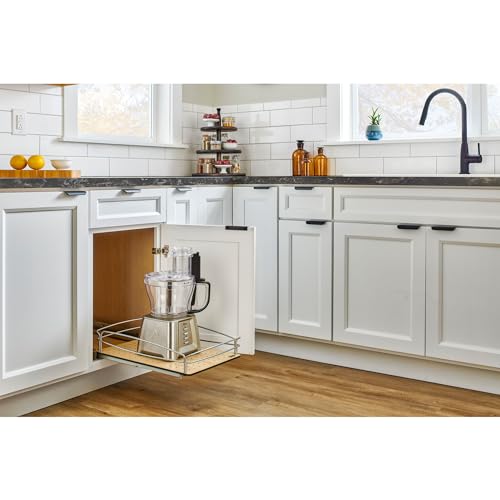 Pull Out Kitchen Cabinet Storage Organizer with Solid Bottom and Undermount Soft