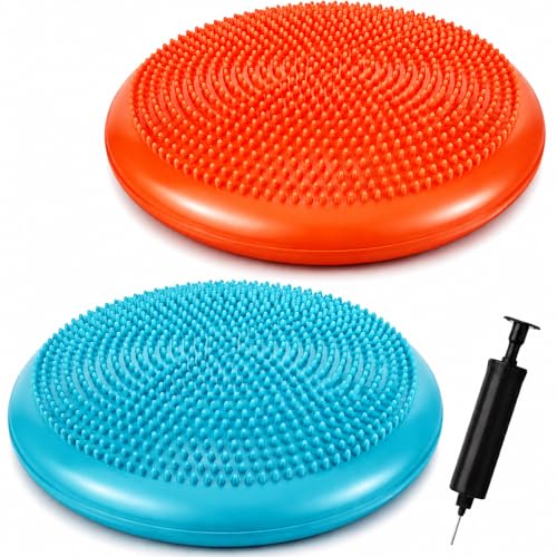 2 Pcs Balance Disc Kids Inflated Wobble Cushion
