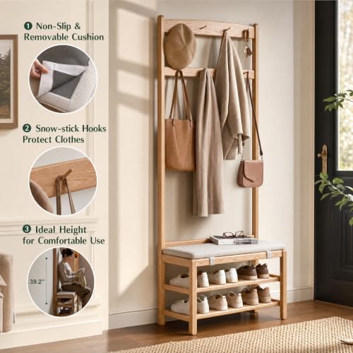 Oak Coat Rack