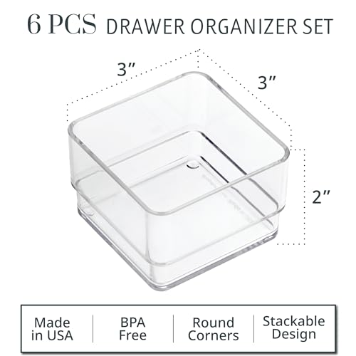 3" Clear Drawer Organizers