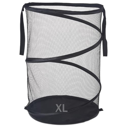 Mesh Popup Laundry Hamper 115L Foldable Laundry Basket Large Capacity Collapsible Clothing Storage Basket with Handles 26 H x 18 W x 18 L