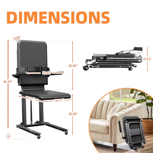 Upgrade Steel Electric Lift Chair with Advanced Wheels and PU Cushion