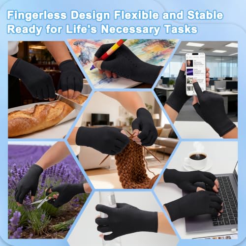 2 Pair Arthritis Compression Gloves for Hand Arthritis
