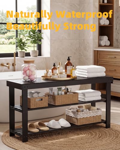 Bamboo Shoe Rack Bench