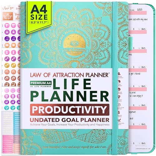 Life Planner Deluxe Undated Planner Weekly and Monthly Manifestiing Journal