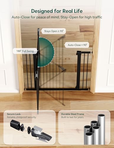 Pressure Mounted Baby Gate for Stairs