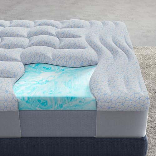 Dual Layer 4 Inch Cooling Memory Foam Mattress Topper