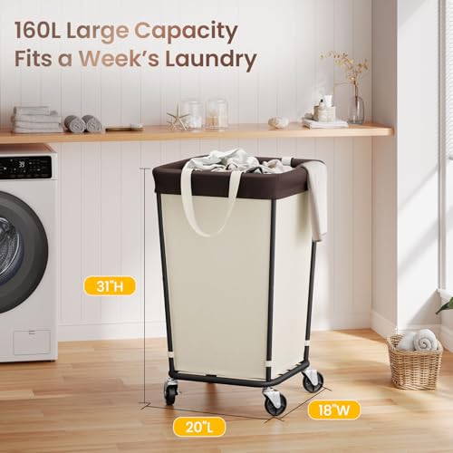 Laundry Basket with Wheels