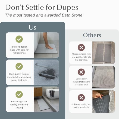 Home Stone Bath Mat for Bathroom