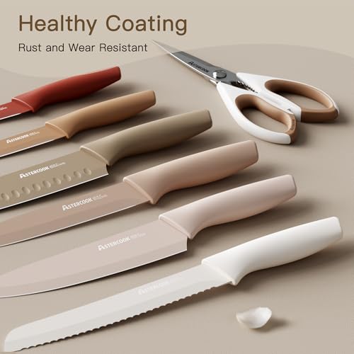 Knife Set 13 Pieces Kitchen Knives Set with Healthy Anti