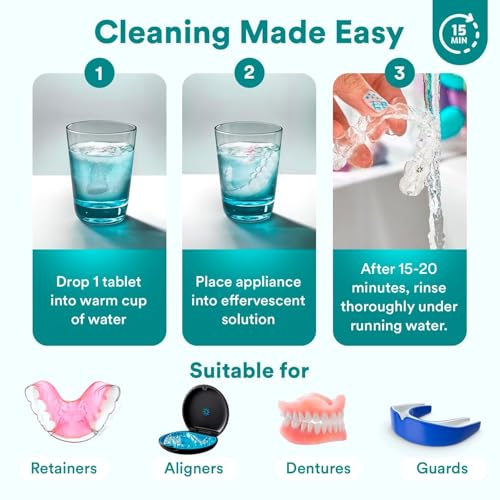 Denture and Retainer cleaning tablets Mint scented