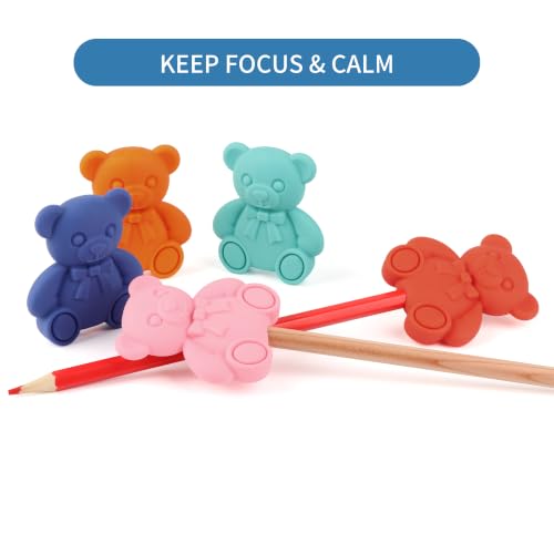 5 Pack Chewable Pencil Toppers for Sensory Kids