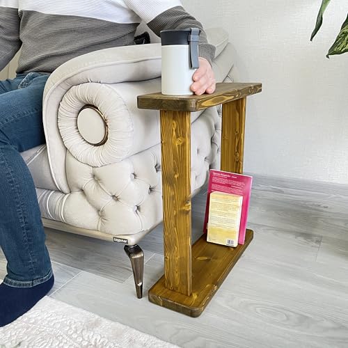 Very Narrow 7 inch Wide Side Table for Small Apartment Between Chairs