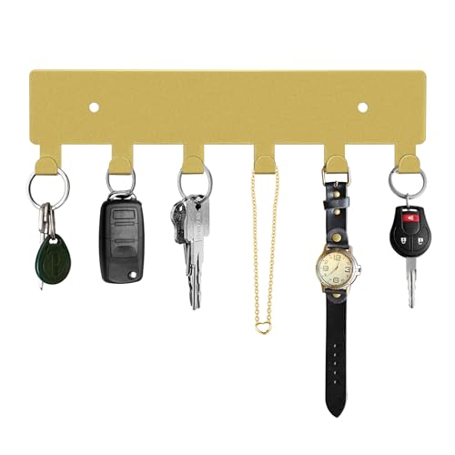 Key Holder for Wall Key Hooks with Tray and 6 Hooks